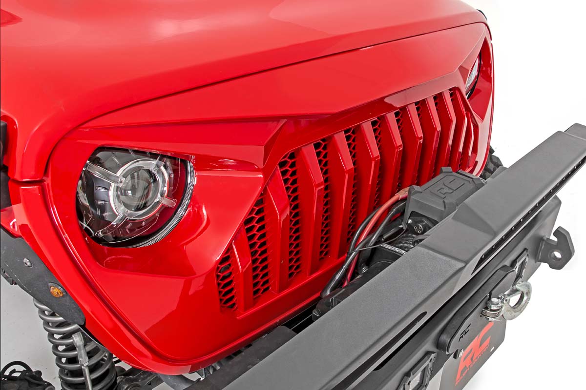 Rough Country Jeep JL/Gladiator Angry Eyes Replacement Grille 2018-Pres Jeep JL 20-Up Gladiator Rough Country