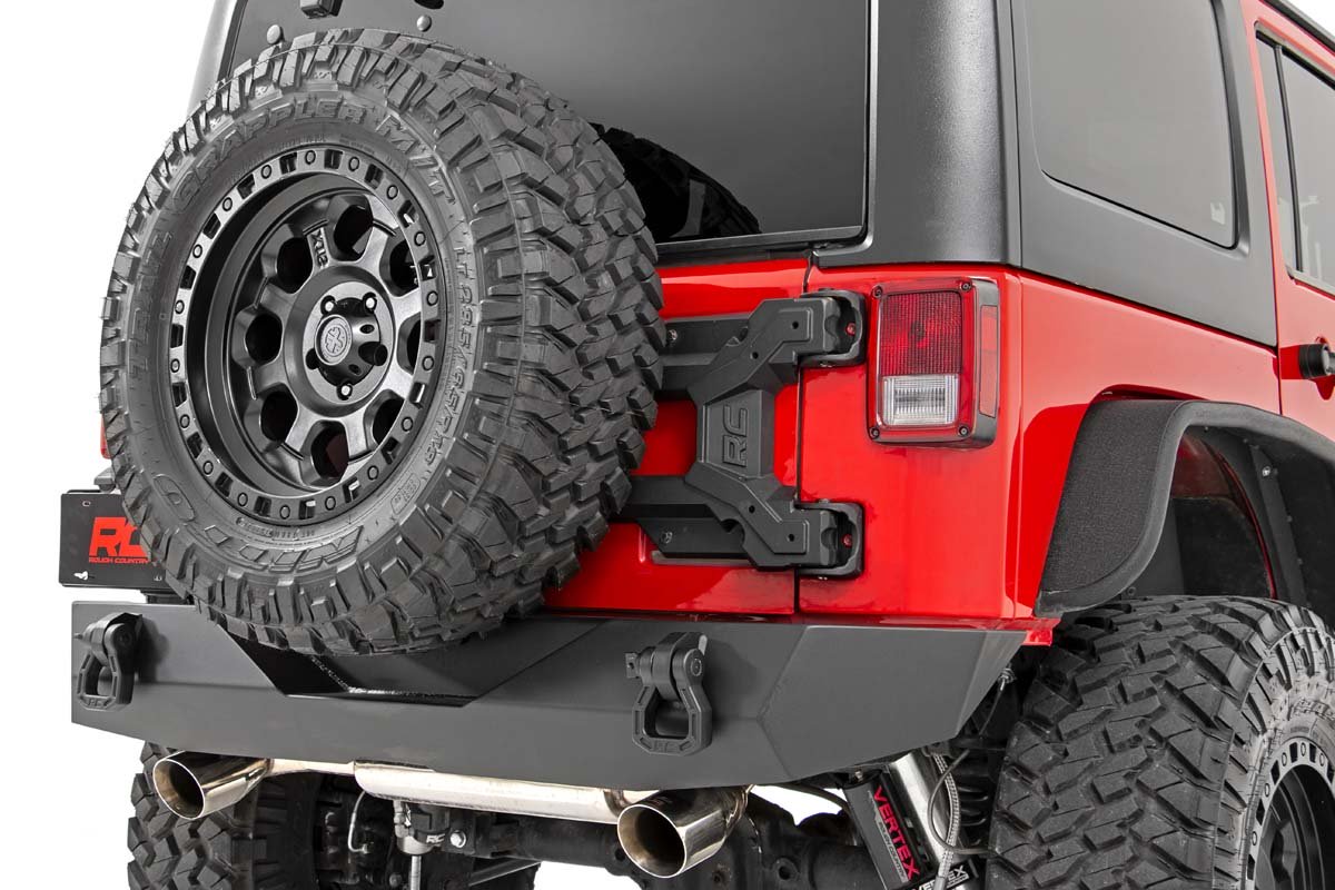 Rough Country HD Hinged Spare Tire Carrier Kit 07-18 Jeep JK Rough Country