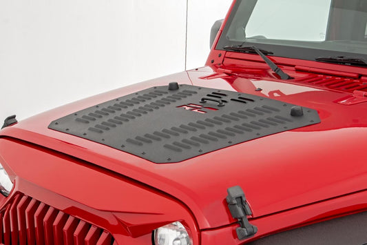 Jeep Powder Coated Hood Louver 07-18 Wrangler JK Rough Country-1