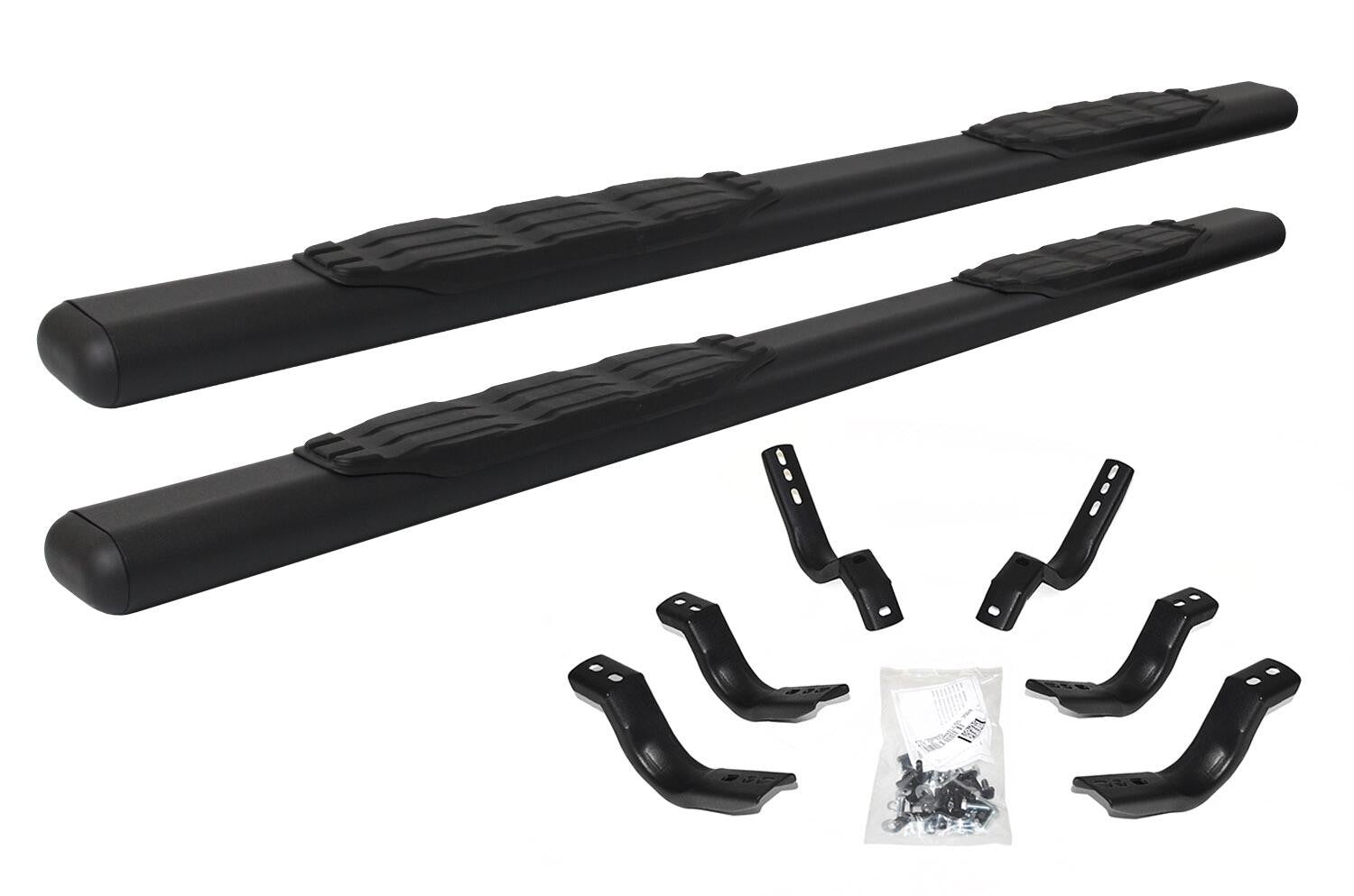5 Inch 1000 Series Side Steps with Mounting Brackets Kit Textured Black 2001-2006 Silverado/Sierra 1500 HD 2001-2014 Silverado/Sierra 2500 HD/3500 HD Go Rhino