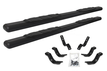 5 Inch 1000 Series Side Steps with Mounting Brackets Kit Textured Black 2001-2006 Silverado/Sierra 1500 HD 2001-2014 Silverado/Sierra 2500 HD/3500 HD Go Rhino