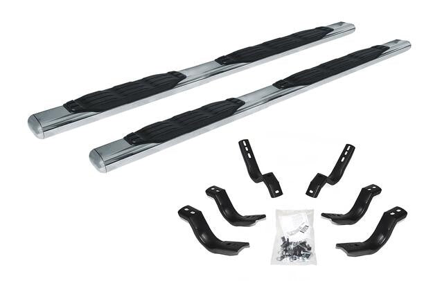 5 Inch 1000 Series Side Steps with Mounting Brackets Kit Polished Stainless Steel 2009-2026 Dodge Ram 1500/2500/3500 Go Rhino