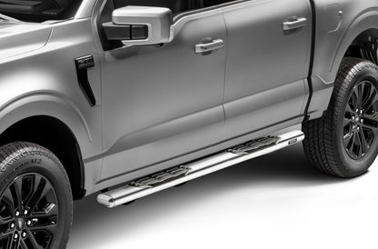 5 Inch 1000 Series Side Steps with Mounting Brackets Kit Polished Stainless Steel 2015-2026 Ford F-150/ F-250/F-350 Go Rhino-6