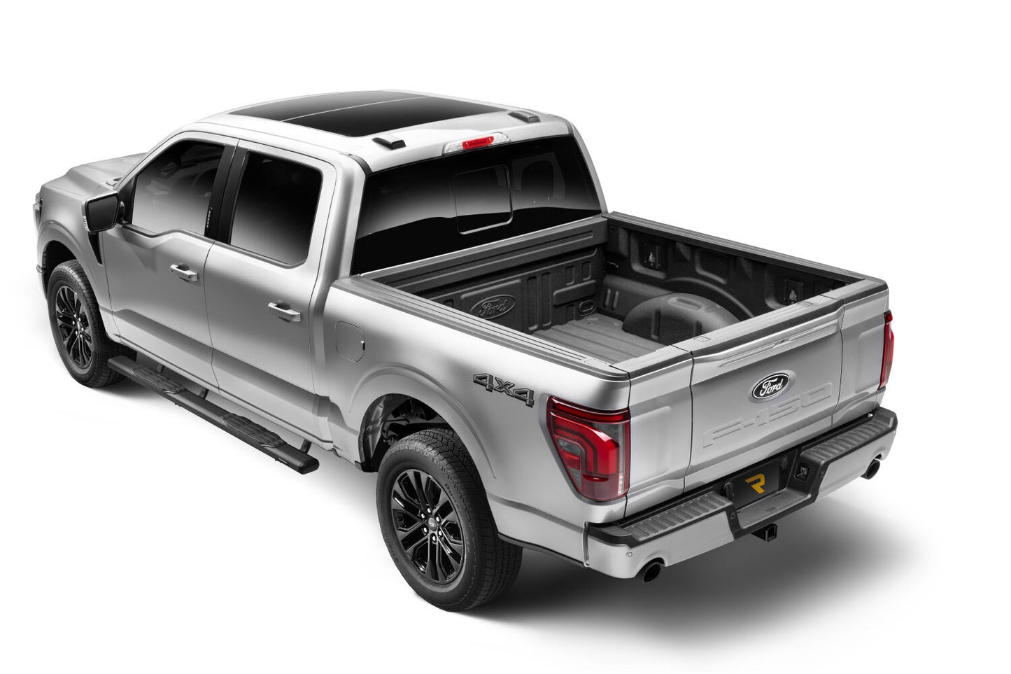 5 Inch 1000 Series Side Steps with Mounting Brackets Kit Textured Black 2015-2026 Ford F-150/ F-250/F-350 Go Rhino-3