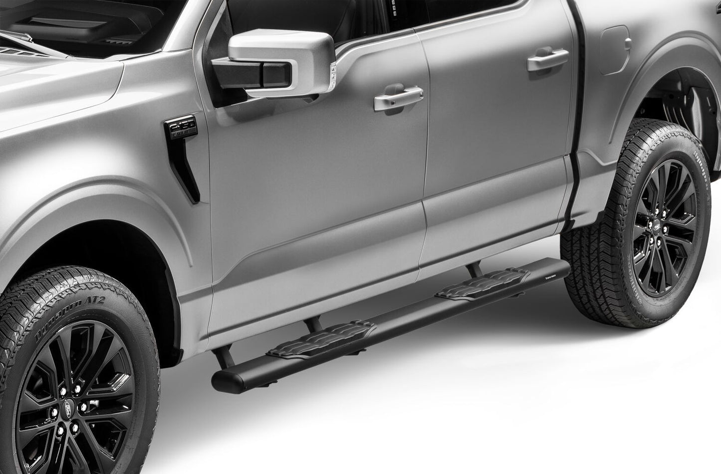 5 Inch 1000 Series Side Steps with Mounting Brackets Kit Textured Black 2015-2026 Ford F-150/ F-250/F-350 Go Rhino-7