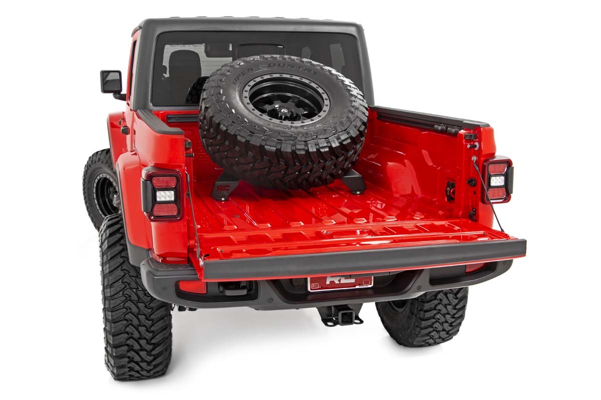 Rough Country Bed Mounted Tire Carrier 20-Up Jeep Gladiator Rough Country