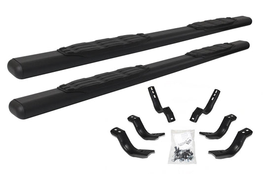 5 Inch 1000 Series Side Steps with Mounting Brackets Kit Textured Black 2007-2021 Toyota Tundra Go Rhino