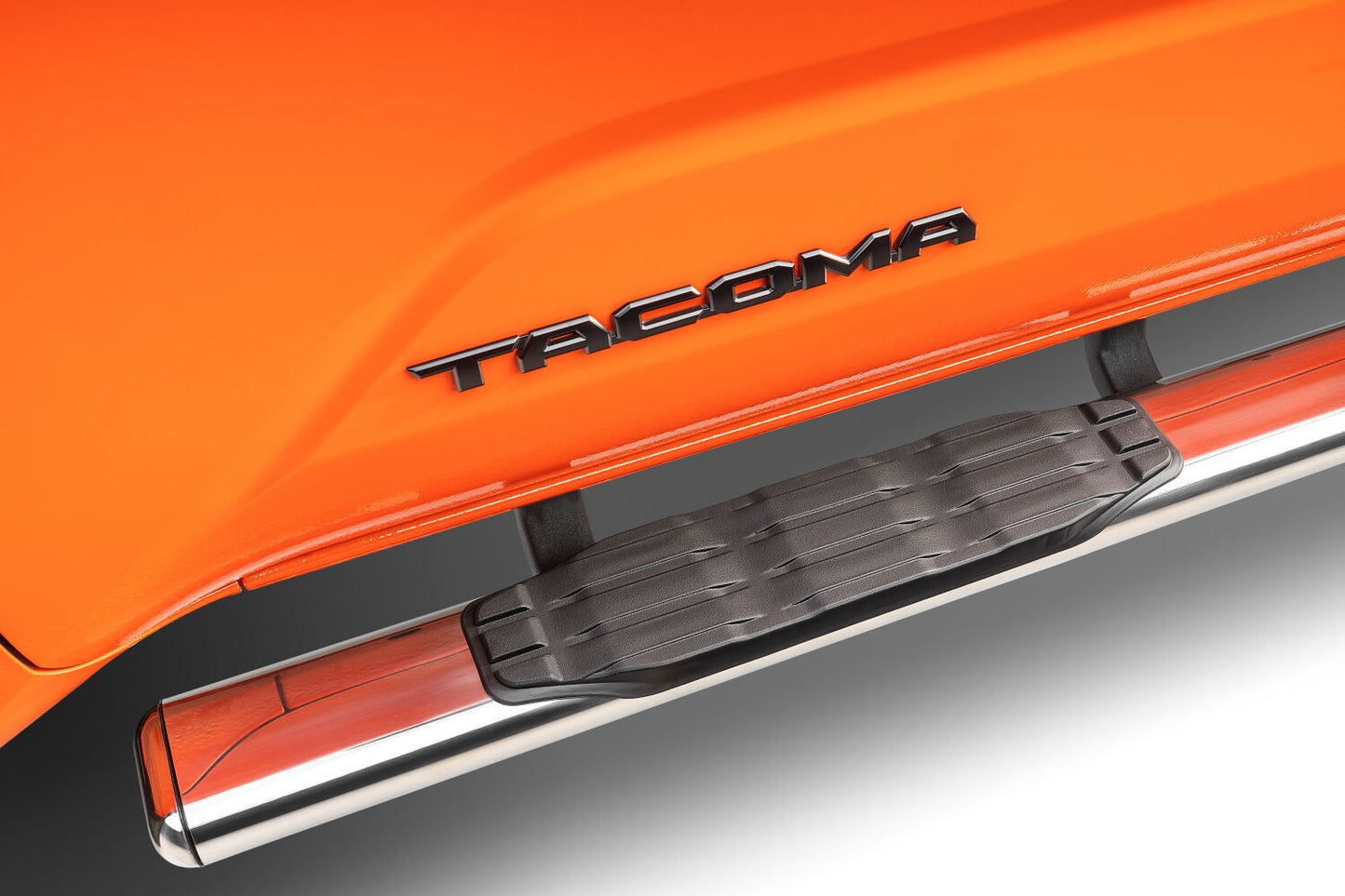 5 Inch 1000 Series Side Steps with Mounting Brackets Kit Polished Stainless Steel 2024-2026 Toyota Tacoma Go Rhino-2