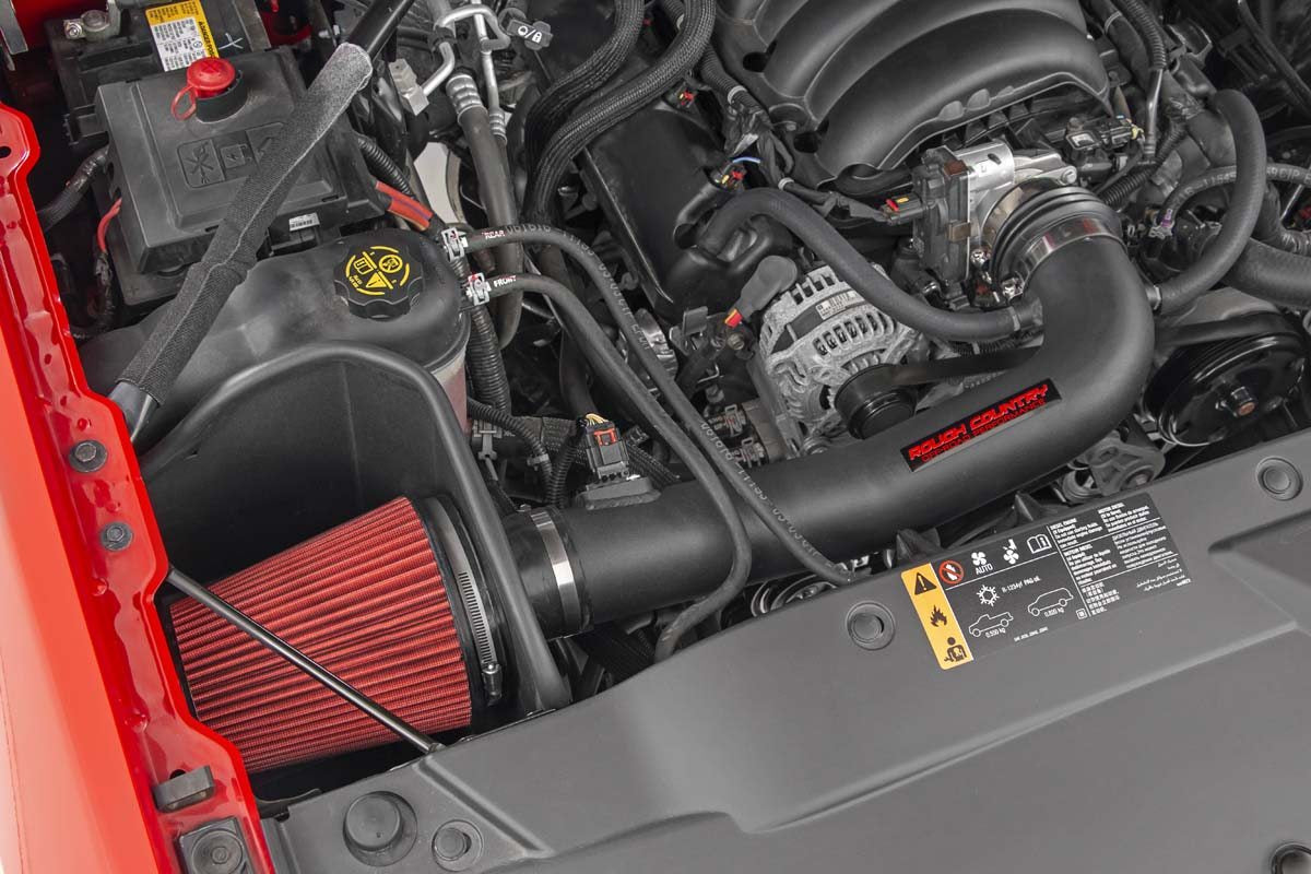 Rough Country Chevy/GMC Cold Air Intake W/ Pre-Filter Bag (14-18 1500 PU 5.3L, 6.2L) Rough Country