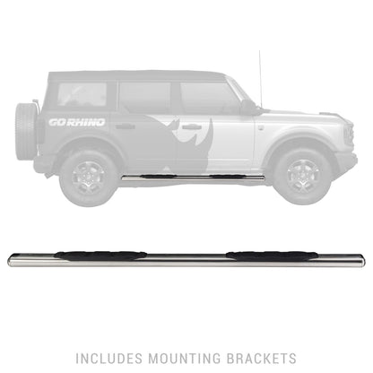 5 Inch 1000 Series Side Steps 73 Inch Long Boards Only 2018-2026 Jeep Wrangler JL 2021-2025 Ford Bronco Go Rhino-6