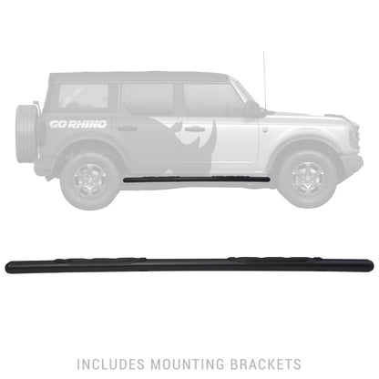5 Inch 1000 Series Side Steps 73 Inch Long Boards Only 2018-2026 Jeep Wrangler JL 2021-2025 Ford Bronco Go Rhino-2