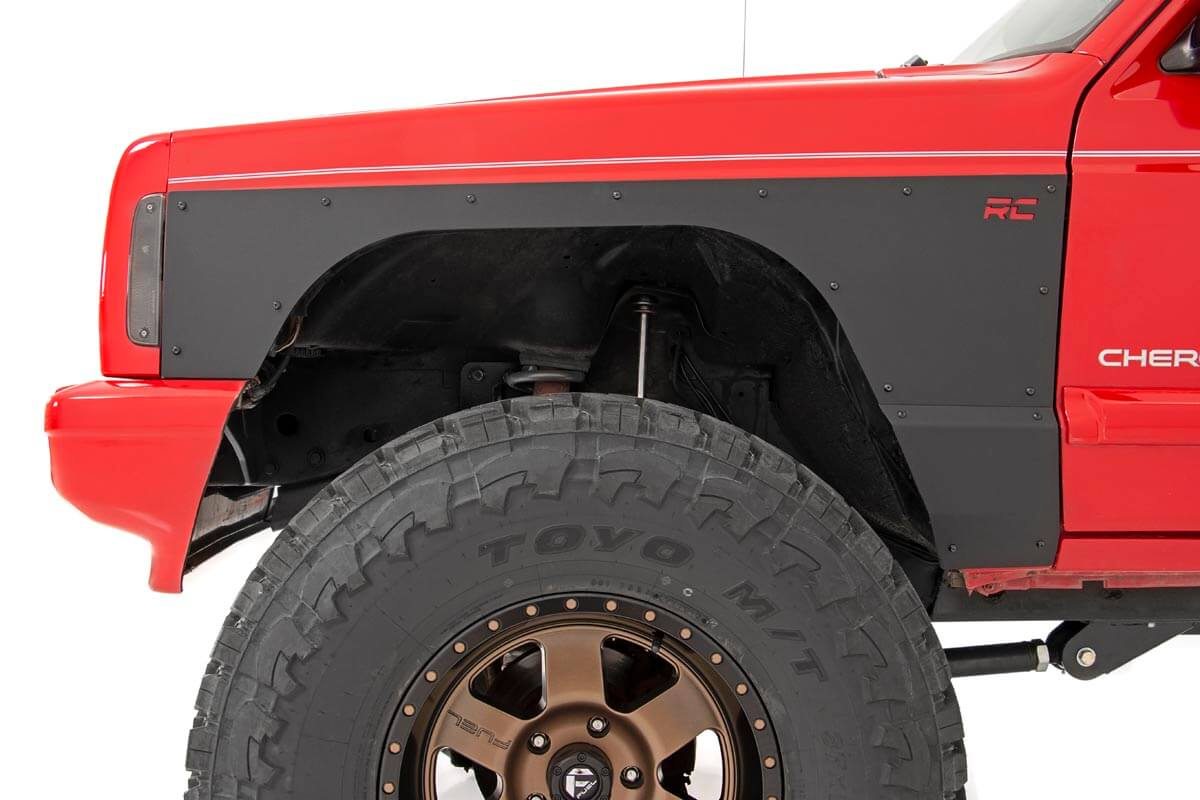Jeep Front Upper and Lower Quarter Panel Armor 84-96 Cherokee XJ Rough Country-1