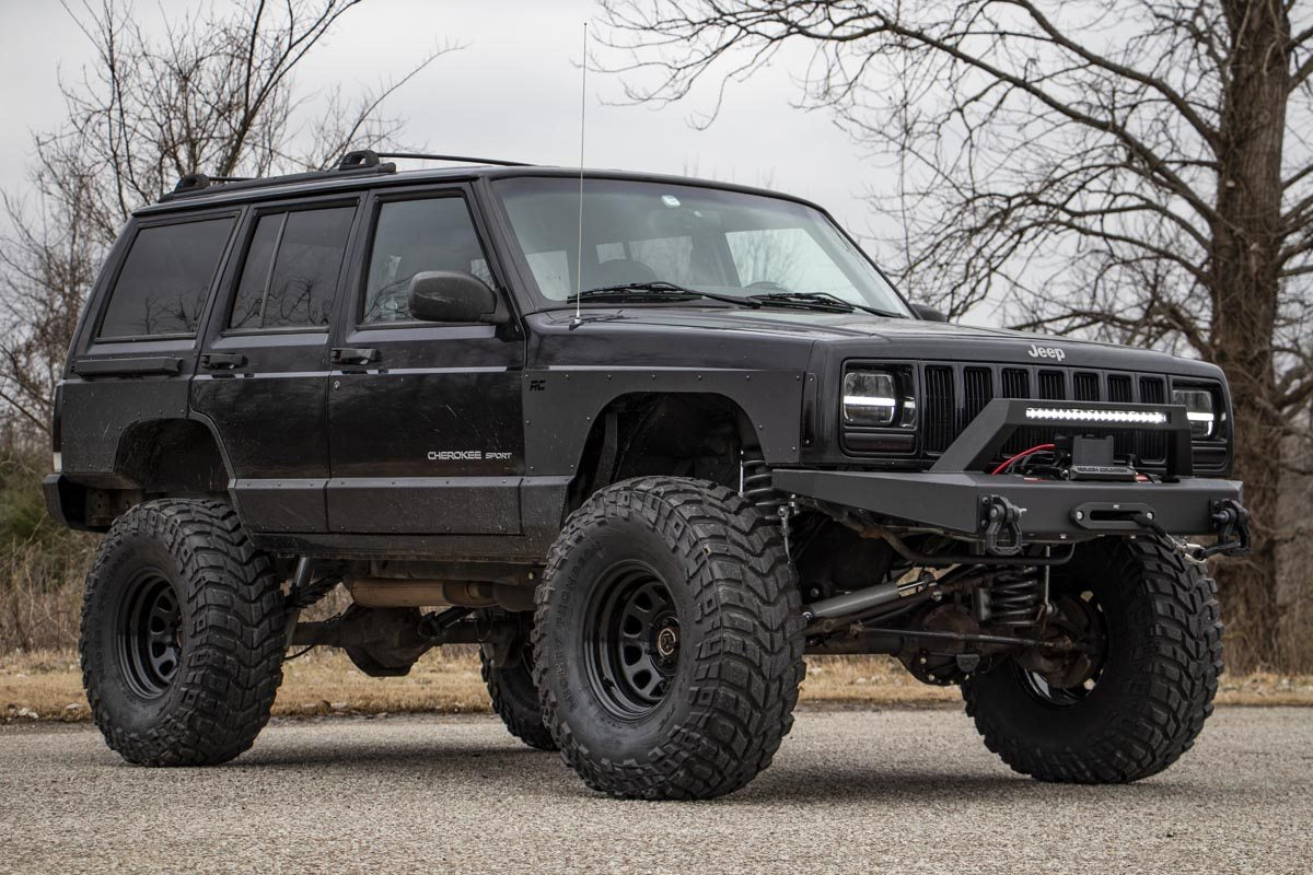 Lower Door Armor 4 Door Jeep Cherokee XJ 2WD/4WD (1984-2001) Rough Country-3