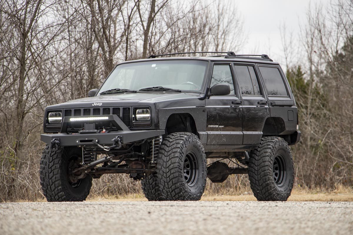 Lower Door Armor 4 Door Jeep Cherokee XJ 2WD/4WD (1984-2001) Rough Country-5