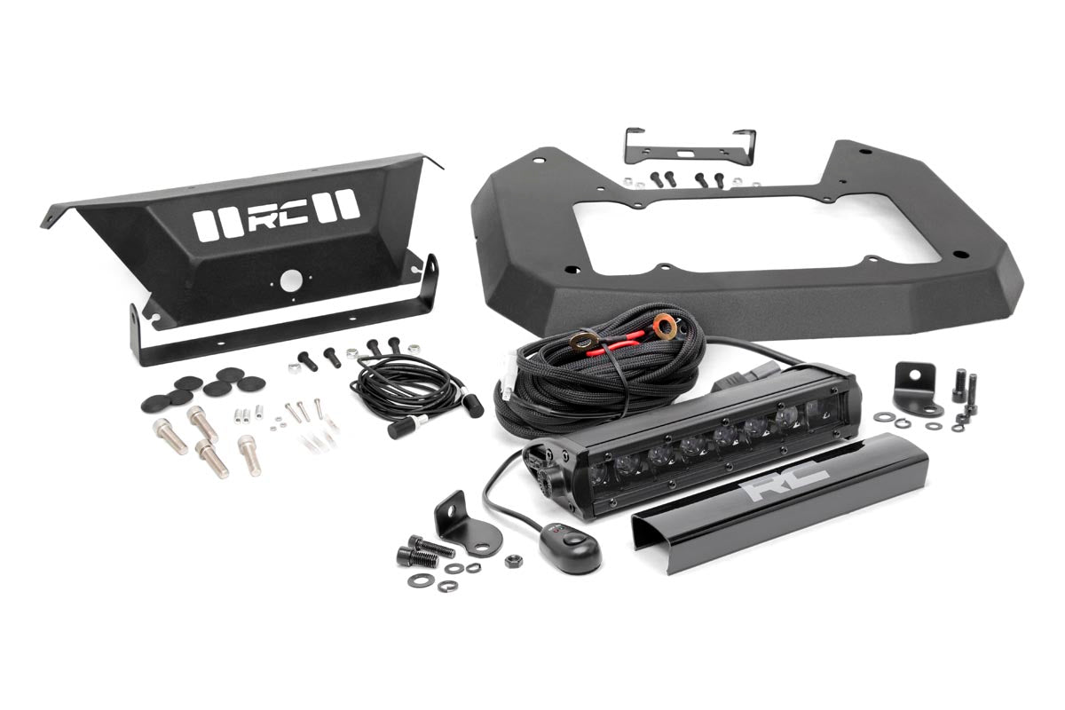 Rough Country Jeep Spare Tire Delete Kit w/8 Inch LED 18-20 Wrangler JL Rough Country