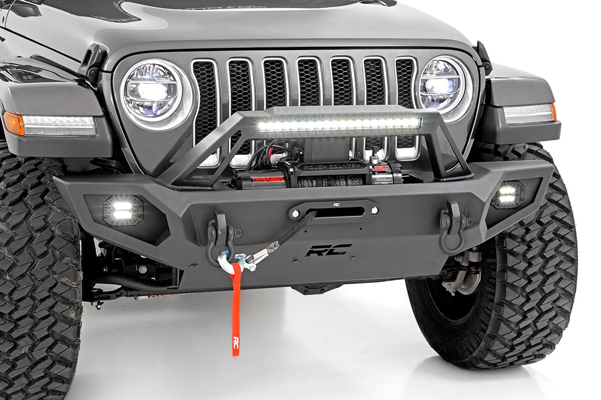 Front Winch Bumper Jeep Gladiator JT/Wrangler JK & JL/Wrangler Unlimited Rough Country-1