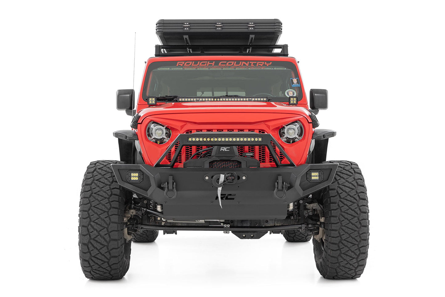 Front Winch Bumper Jeep Gladiator JT/Wrangler JK & JL/Wrangler Unlimited Rough Country-4