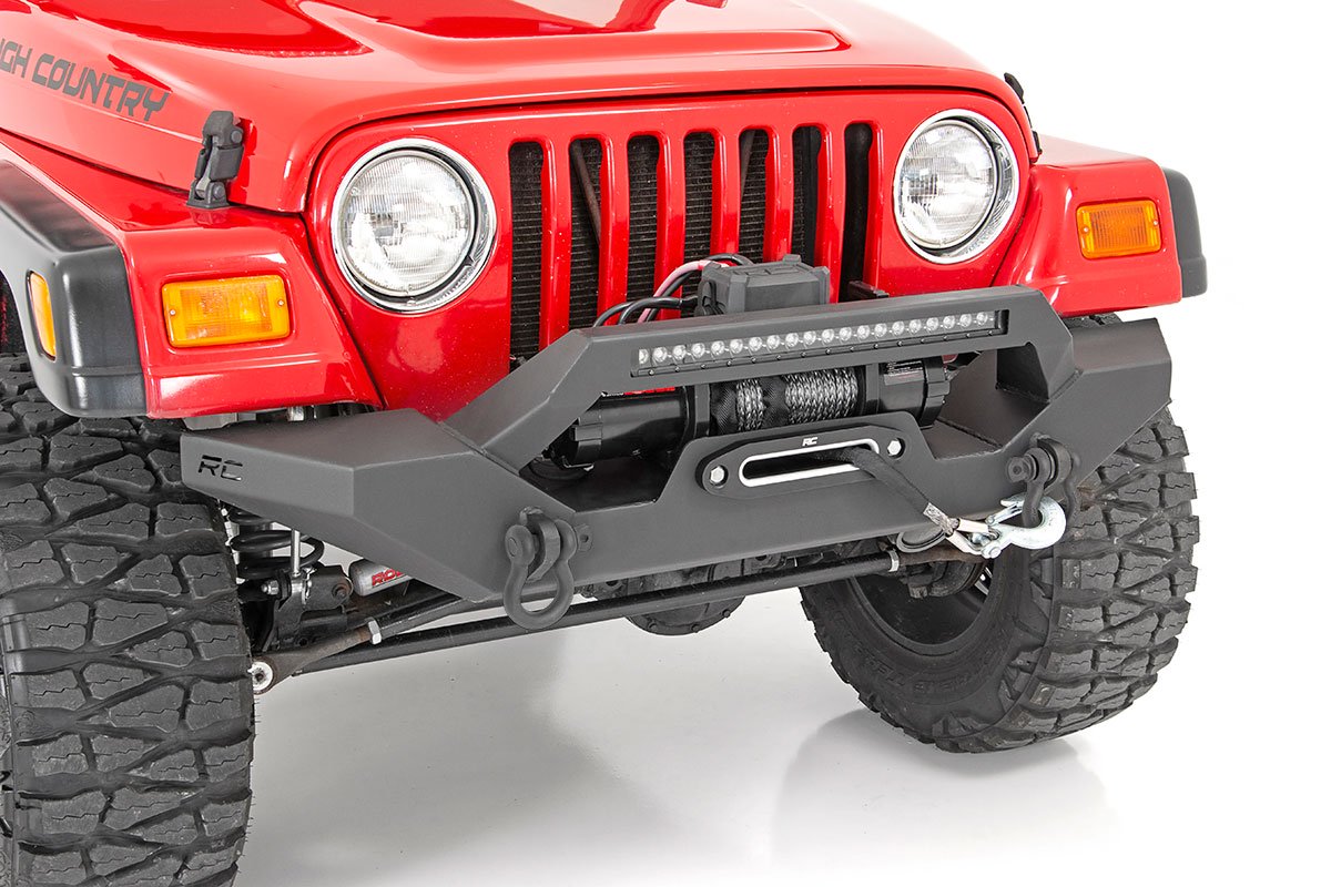 Rough Country Jeep Full Width Front LED Winch Bumper 87-06 Wrangler YJ/TJ Rough Country