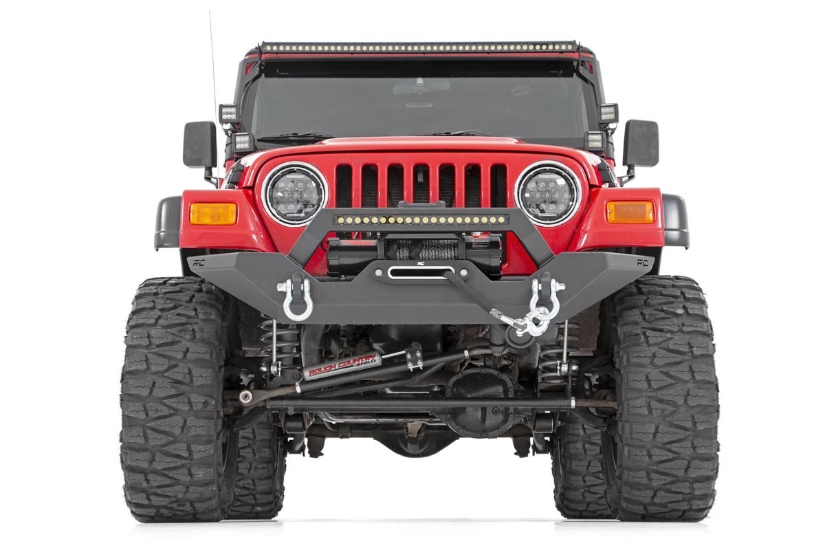 Rough Country Jeep Full Width Front LED Winch Bumper 87-06 Wrangler YJ/TJ Rough Country