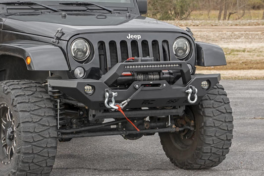 Rough Country Jeep Full Width Front LED Winch Bumper JK, JL, Gladiator JT Rough Country