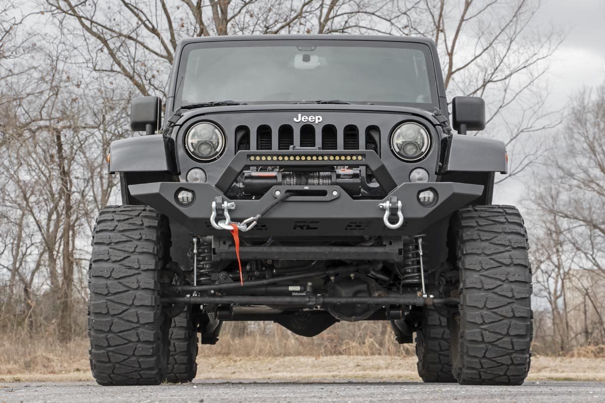 Rough Country Jeep Full Width Front LED Winch Bumper JK, JL, Gladiator JT Rough Country