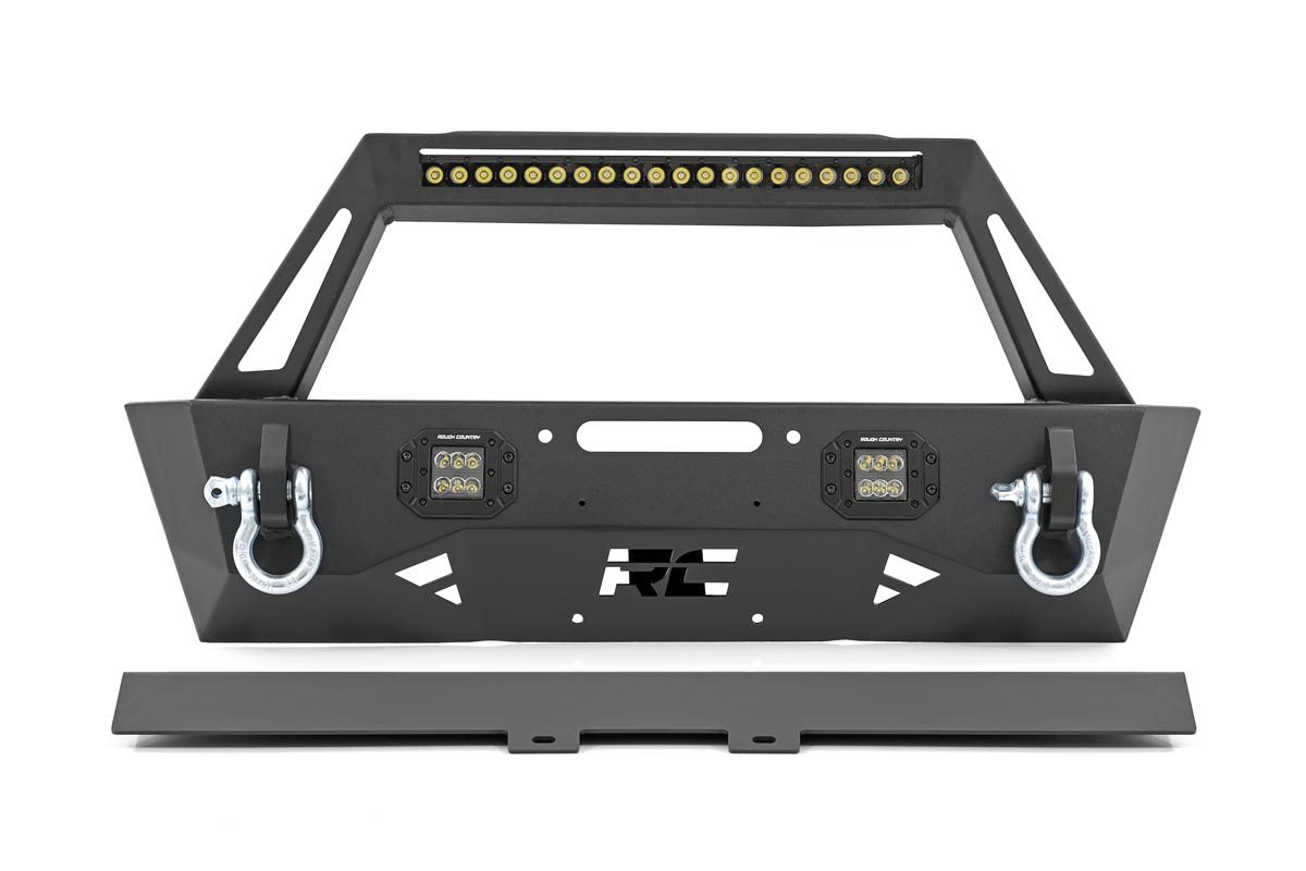 Rough Country Jeep Stubby Front Trail Bumper 18-20 Wrangler JL and 20-Present Gladiator JT Rough Country