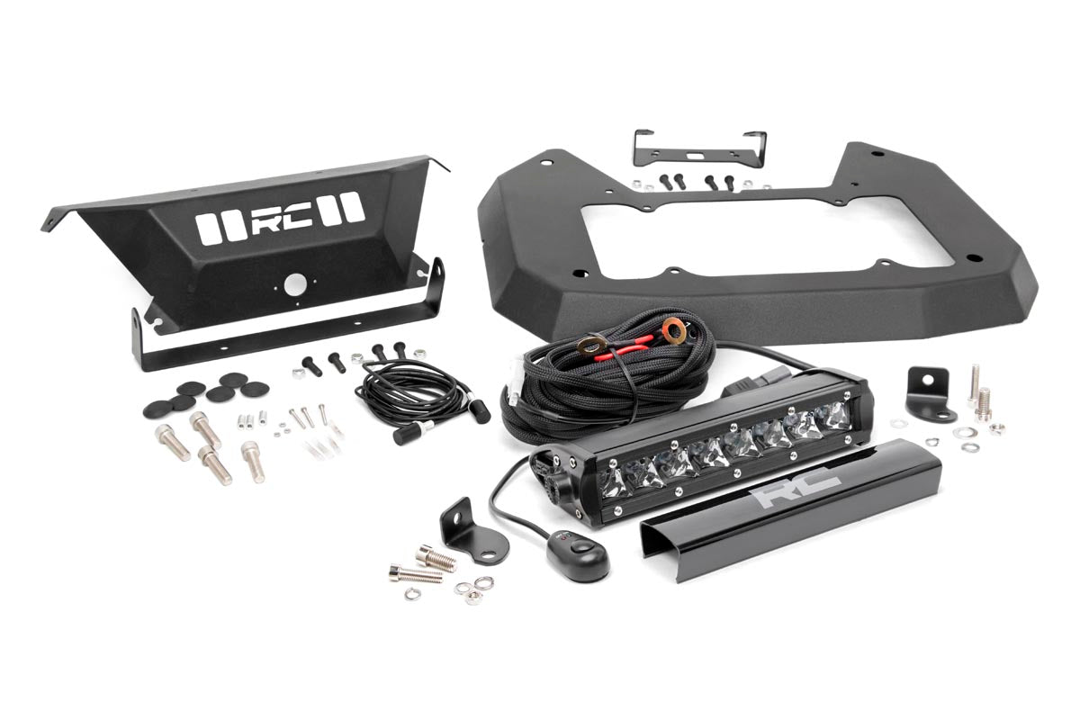Rough Country Jeep Spare Tire Delete Kit w/8 Inch LED 18-20 Wrangler JL Rough Country