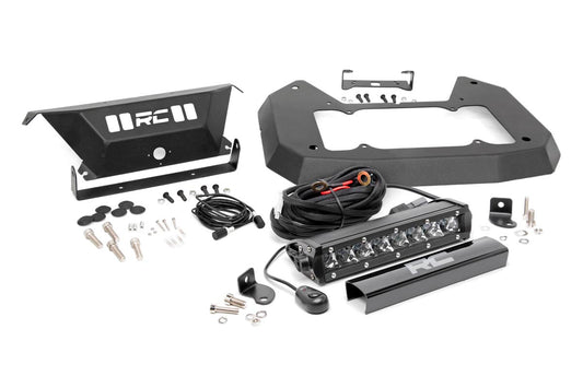 Jeep Spare Tire Delete Kit w/8 Inch Chrome Series LED 18-20 Wrangler JL Rough Country