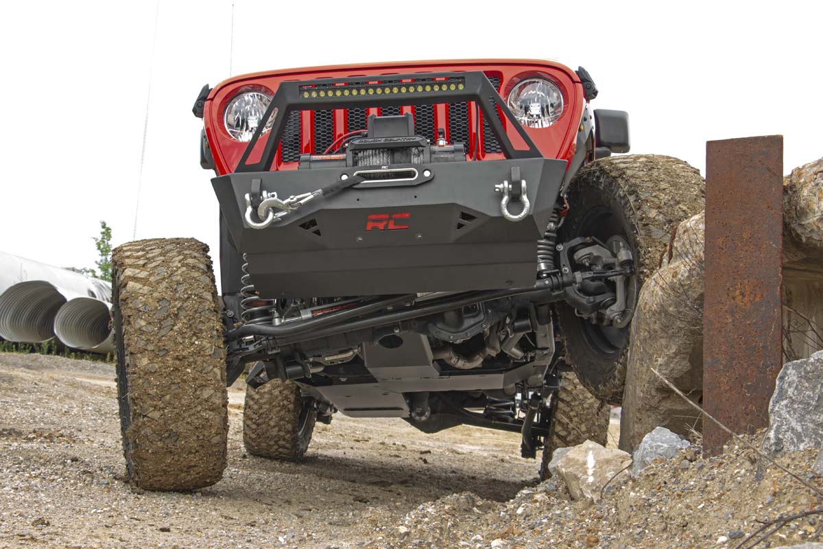 Skid Plate Combo 3.6L Engine T-Case Gas Jeep Wrangler Unlimited (18-19) Rough Country-3