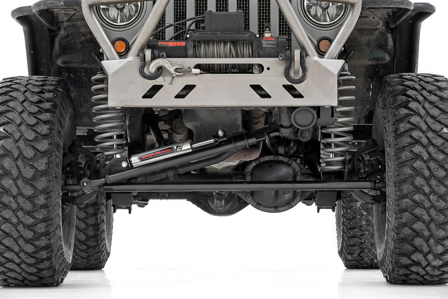 HD Steering Kit V2 Stabilizer Combo Jeep Cherokee XJ/Comanche MJ/Wrangler TJ Rough Country-1