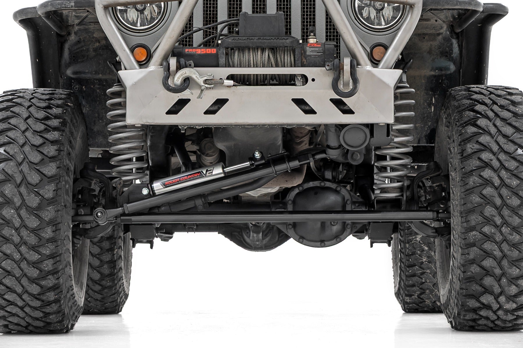 HD Steering Kit V2 Stabilizer Combo Jeep Cherokee XJ/Comanche MJ/Wrangler TJ Rough Country-1