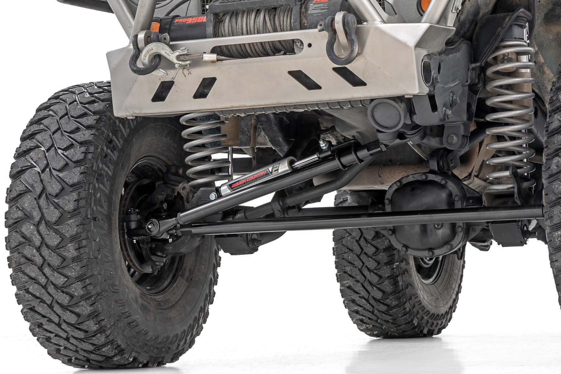 HD Steering Kit V2 Stabilizer Combo Jeep Cherokee XJ/Comanche MJ/Wrangler TJ Rough Country-2