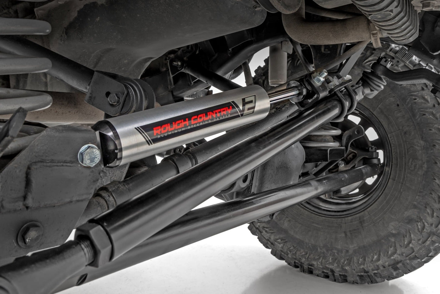 HD Steering Kit V2 Stabilizer Combo Jeep Cherokee XJ/Comanche MJ/Wrangler TJ Rough Country-5