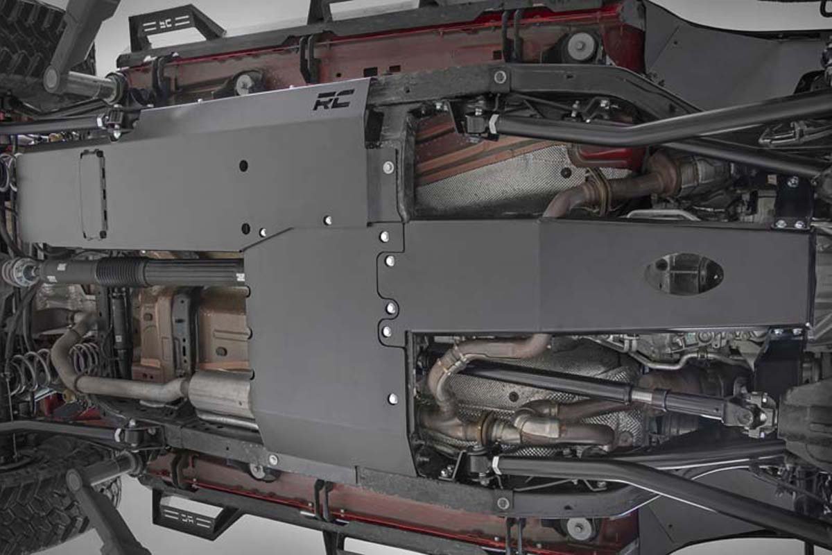 Rough Country Jeep Engine + Transfer Case Skid Plate System 18-19 JL Unlimited 3.6L Rough Country