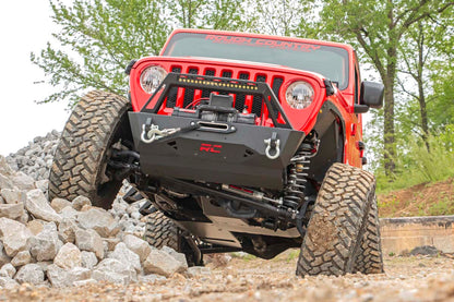 Skid Plate Combo 3.6L Engine T-Case Jeep Wrangler Unlimited (18-19) Rough Country-2