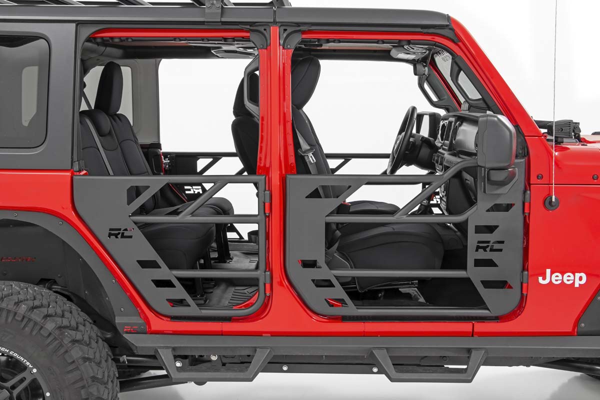 Rough Country Rear Tubular Doors 20-22 Jeep Gladiator JT/18-22 Wrangler JL Rough Country