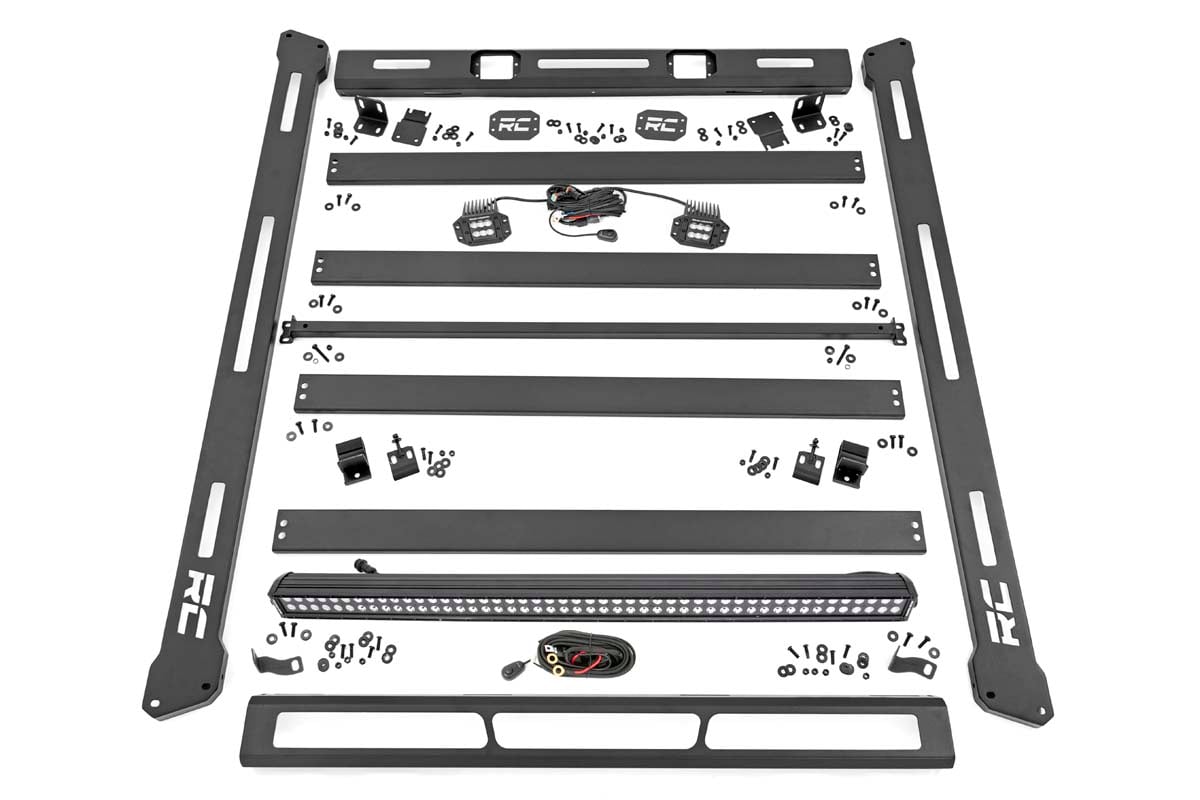 Roof Rack | Black Series Lights | Jeep Wrangler JL (18-24)/Wrangler Unlimited (18-24)  Rough Country