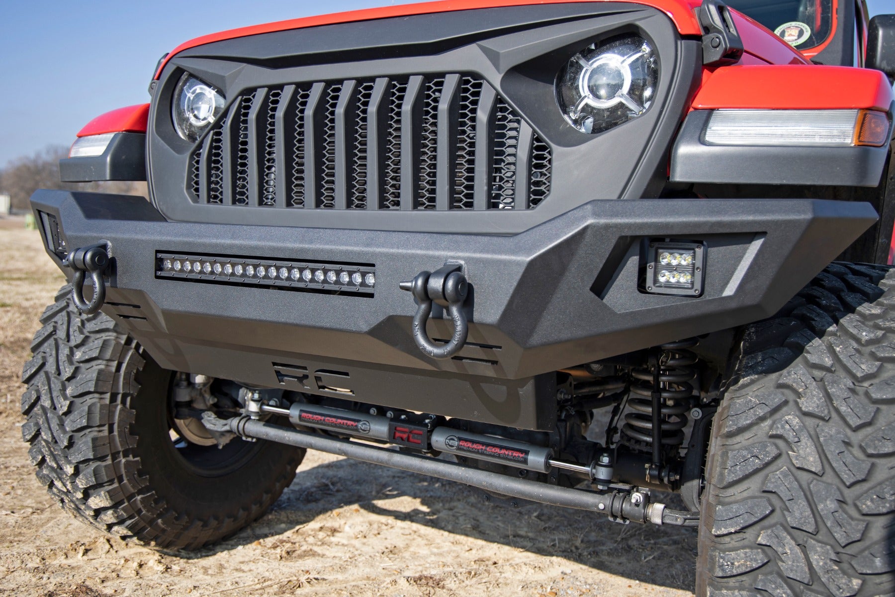 Rough Country Front Bumper Skid Plate 20-Up Jeep Gladiator JT/18-22 Wrangler JL Rough Country
