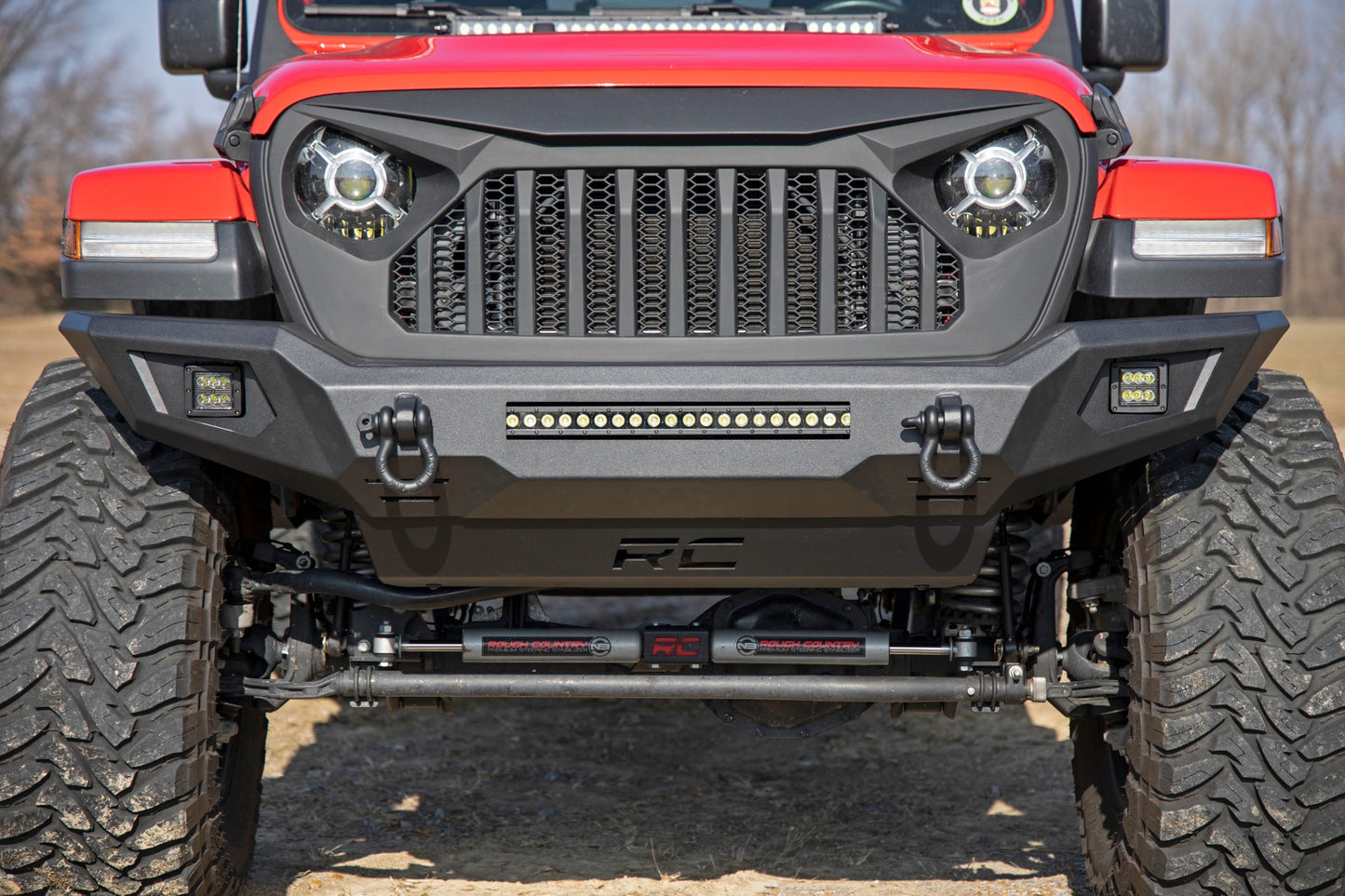 Rough Country Front Bumper Skid Plate 20-Up Jeep Gladiator JT/18-22 Wrangler JL Rough Country