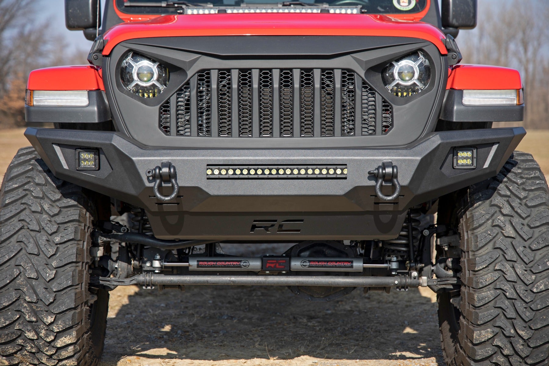 Rough Country Front Bumper Skid Plate 20-Up Jeep Gladiator JT/18-22 Wrangler JL Rough Country
