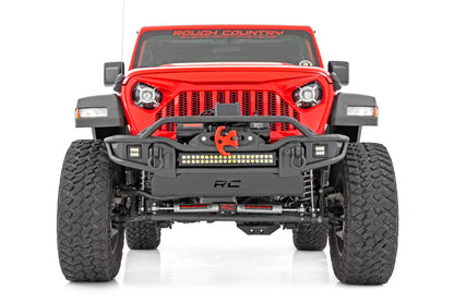 Front Winch Bumper Tubular Skid Plate Jeep Gladiator JT/Wrangler JK & JL/Wrangler Unlimited Rough Country-2