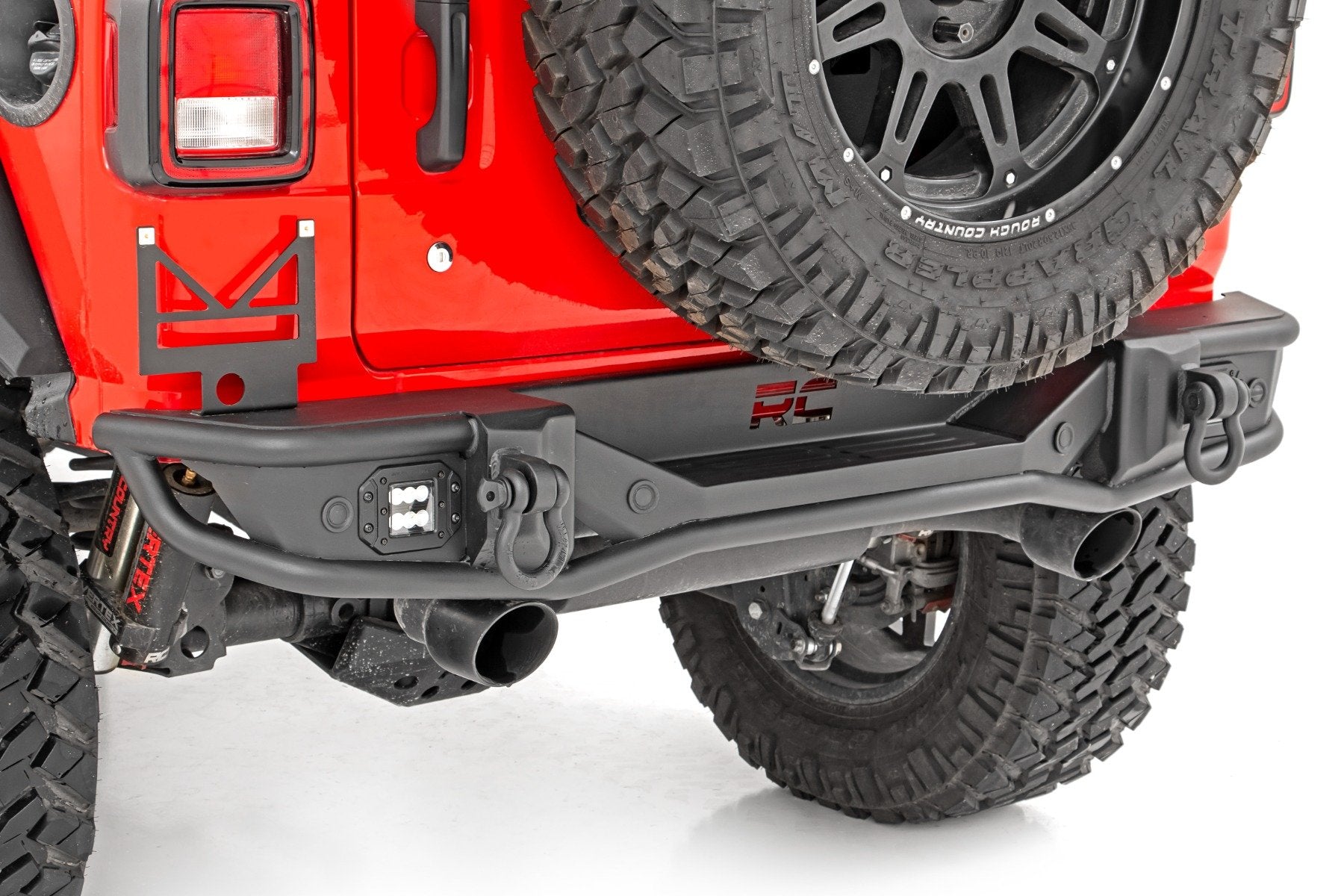 Rough Country Rear Bumper Tubular 18-22 Jeep Wrangler JL 4WD Rough Country