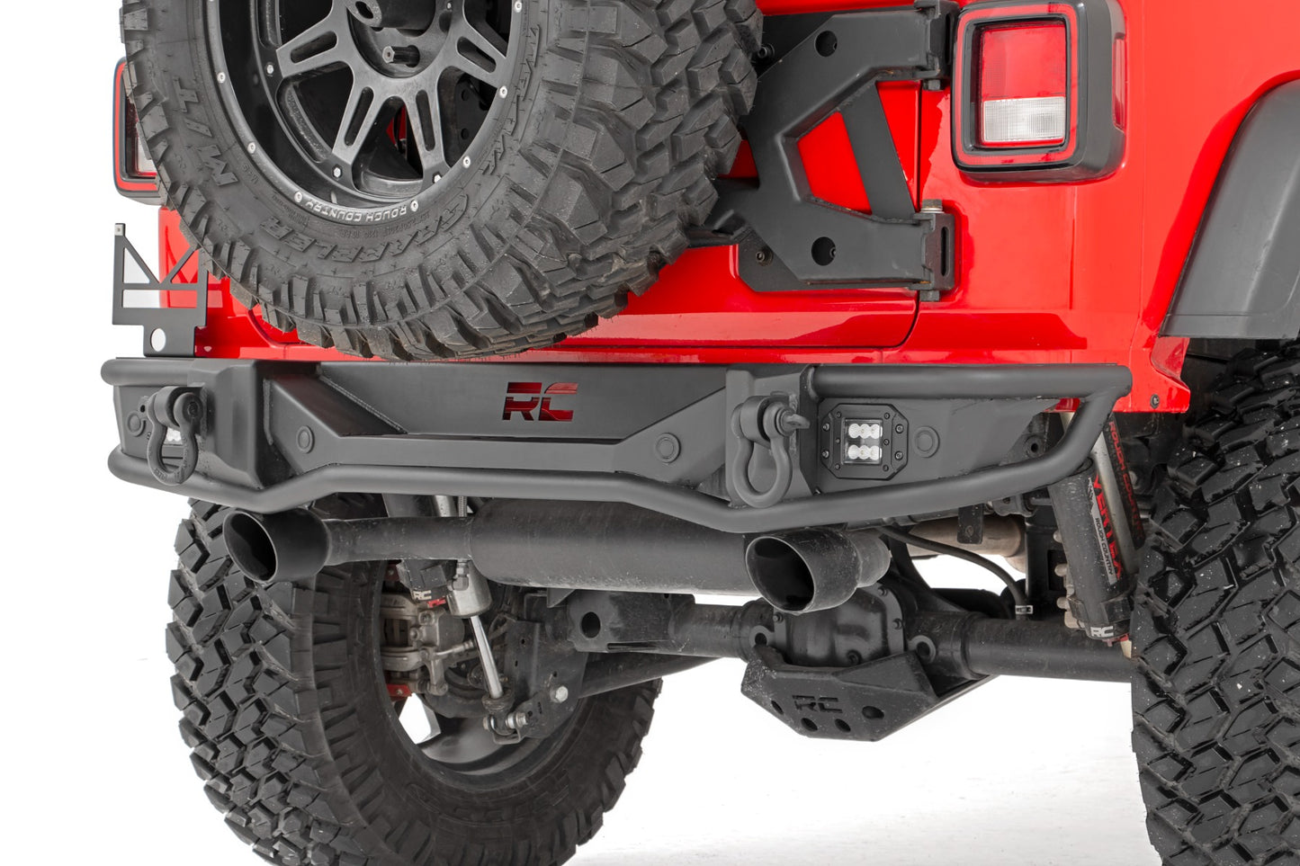 Rough Country Rear Bumper Tubular 18-22 Jeep Wrangler JL 4WD Rough Country
