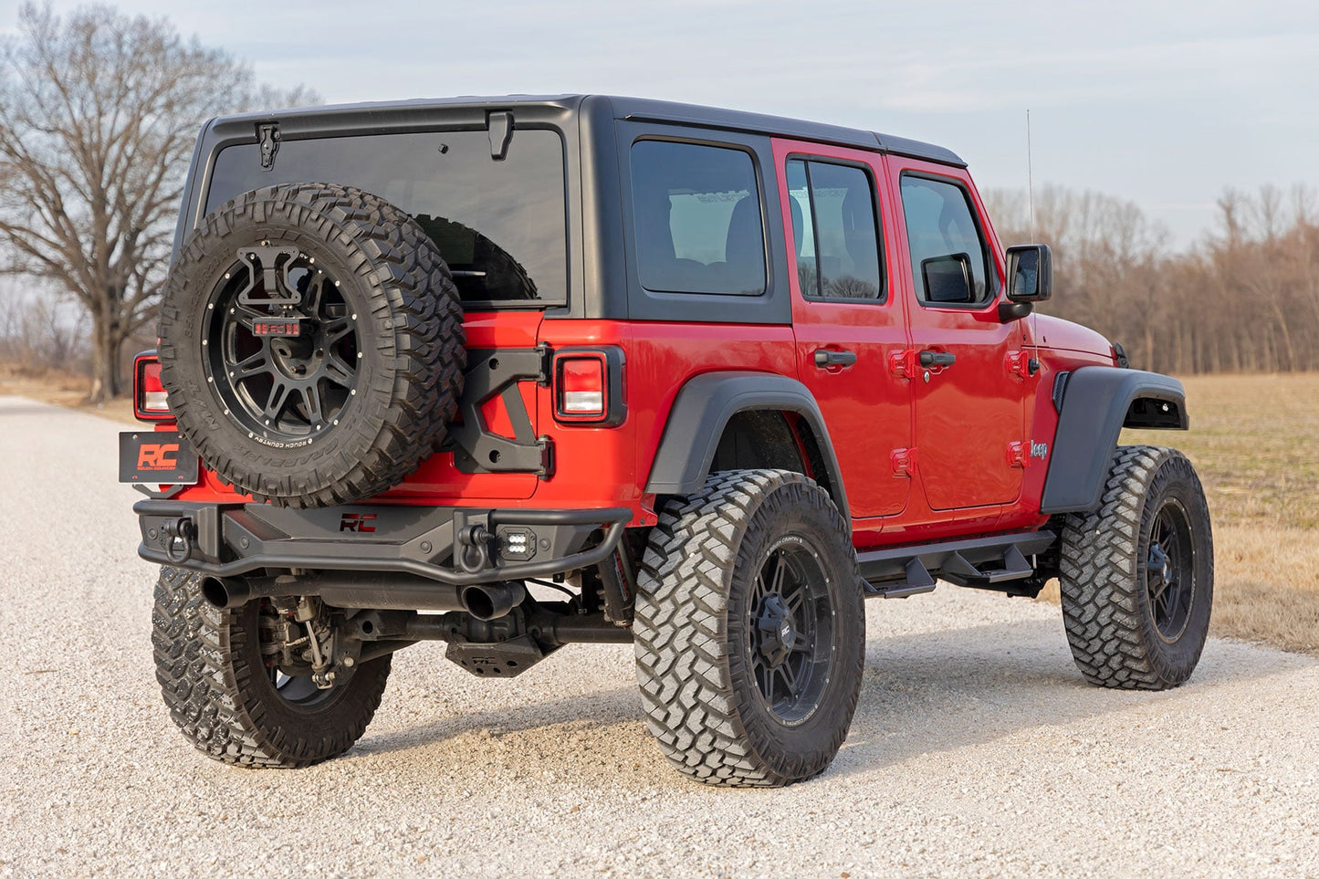 Rear Bumper Tubular Jeep Wrangler JL (18-26)/Wrangler Unlimited (18-26) Rough Country-2