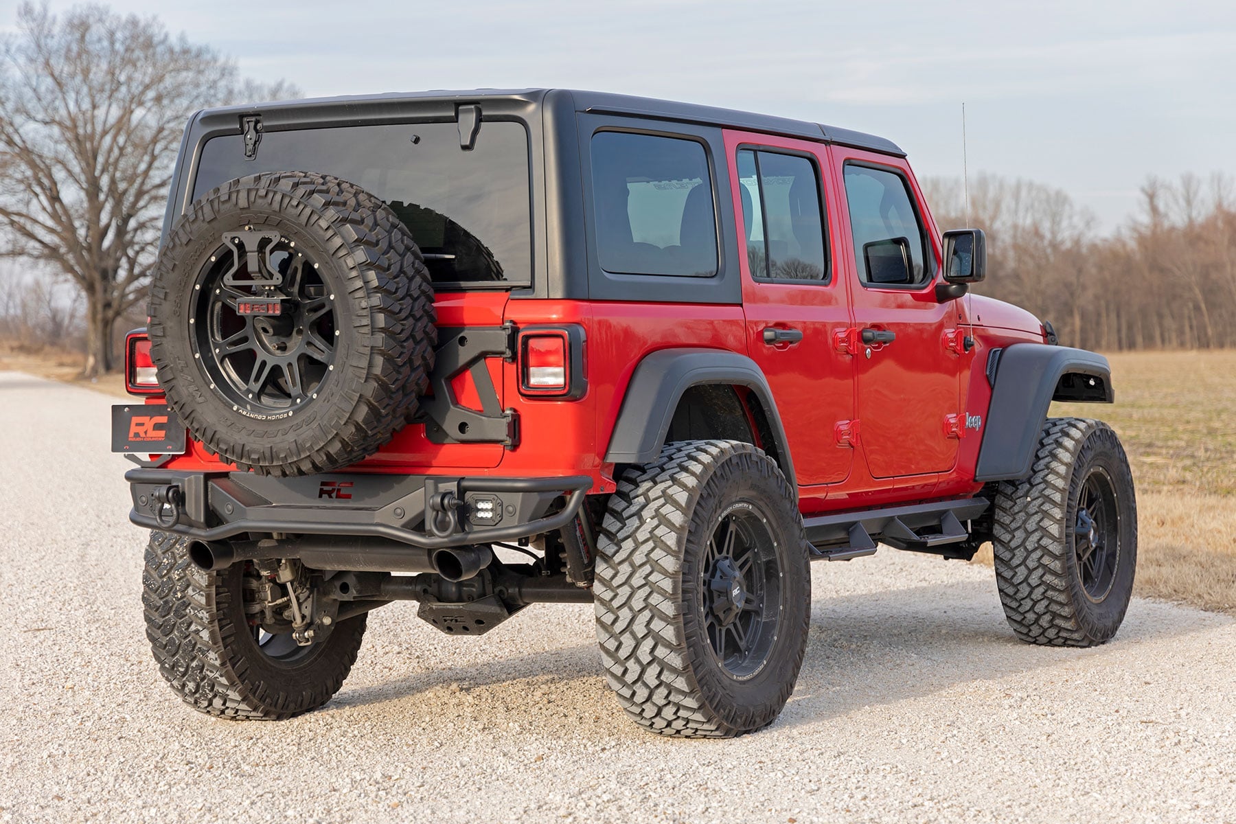 Rear Bumper Tubular Jeep Wrangler JL (18-26)/Wrangler Unlimited (18-26) Rough Country-2