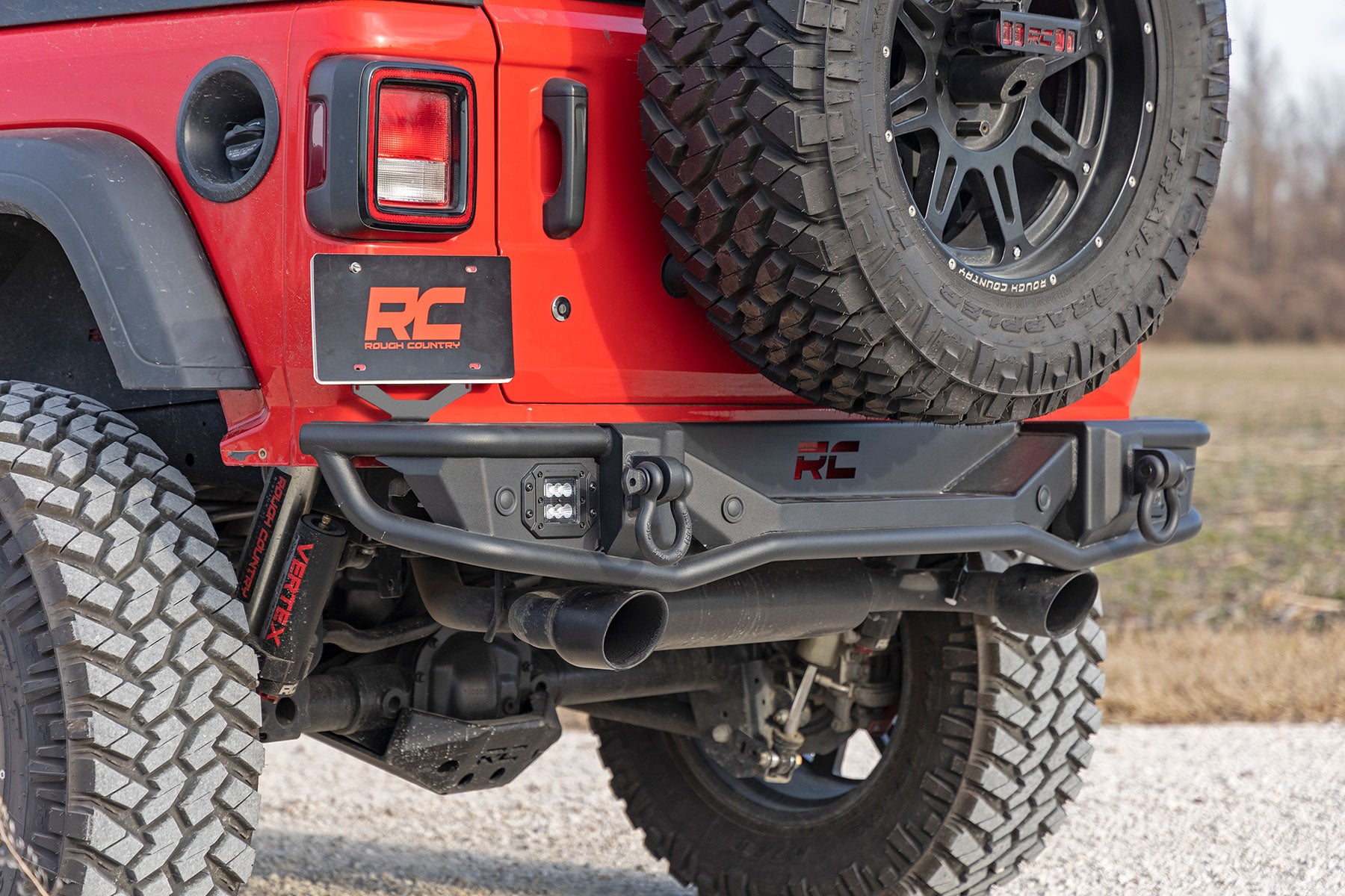 Rear Bumper Tubular Jeep Wrangler JL (18-26)/Wrangler Unlimited (18-26) Rough Country-4