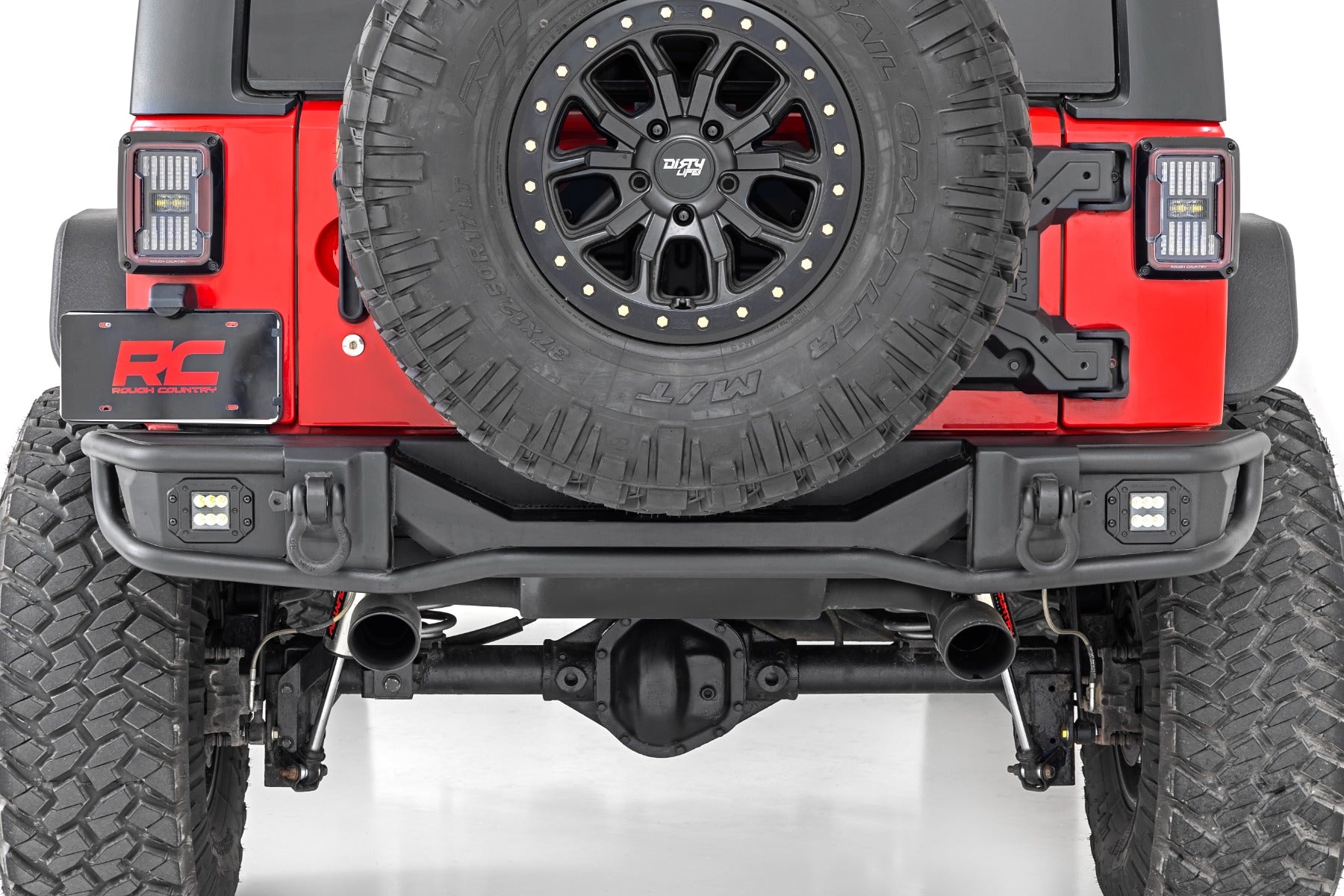 Rough Country Rear Bumper Tubular 07-18 Jeep Wrangler JK Rough Country