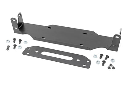 Winch Mounting Plate Modular Steel OE Bumper Jeep Gladiator JT/Wrangler JL (18-26) Rough Country-4