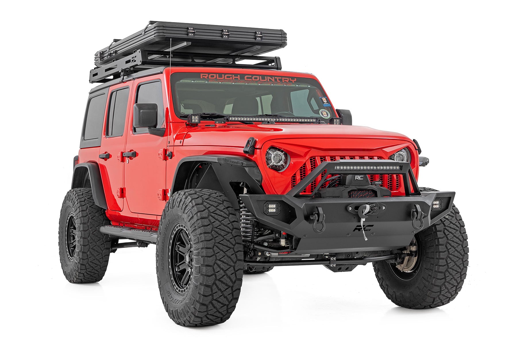 Front Winch Bumper 9500S Jeep Gladiator JT/Wrangler JK & JL/Wrangler Unlimited 4WD Rough Country-5