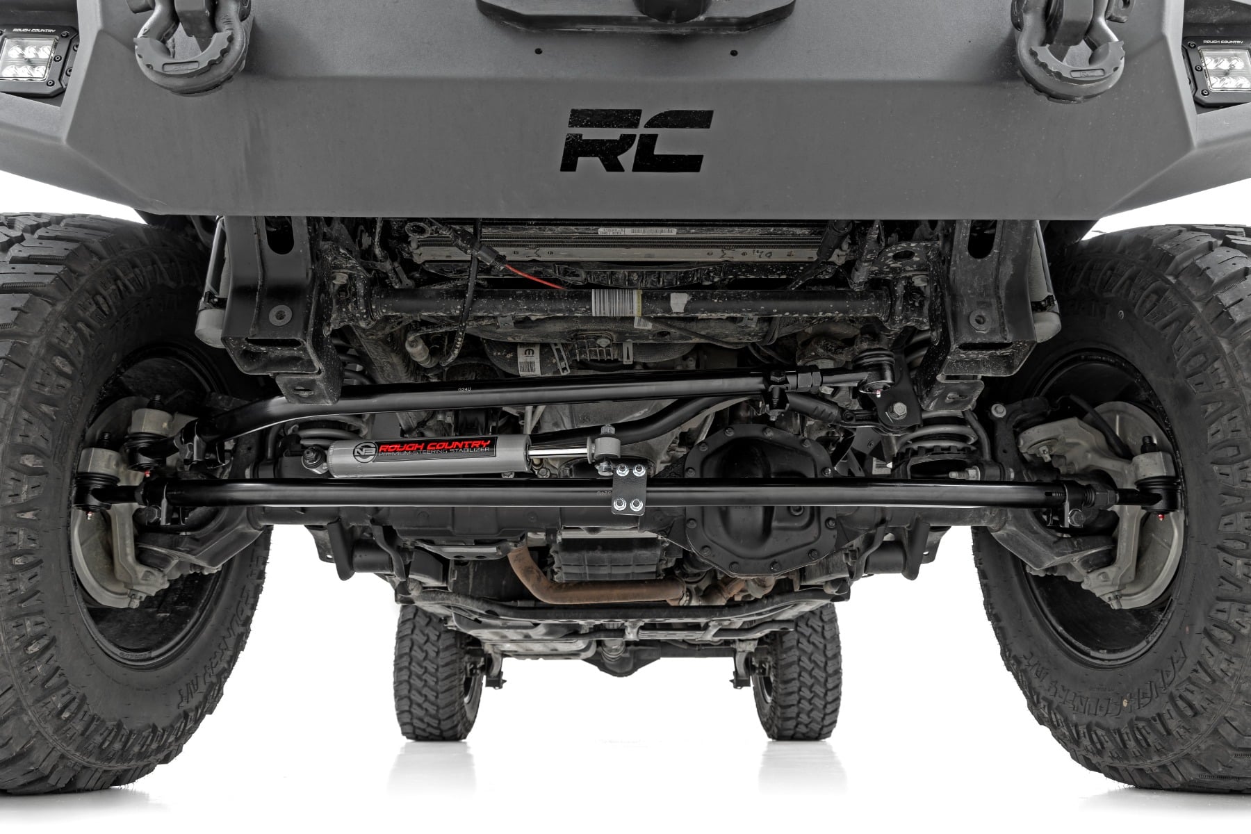 High Steer Kit w/ N3 Steering Stabilizer Jeep Gladiator JT/Wrangler JL (18-26) Rough Country-1